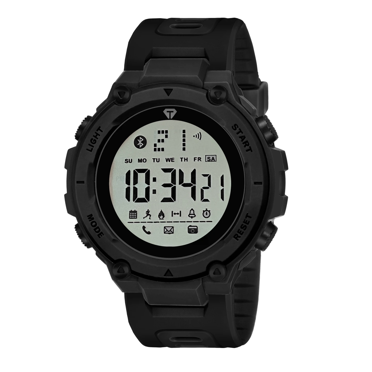Men's Digital Sport Watches Waterproof Military Style LED Backlight Rubber Strap Big Numbers Display Digital Watch For Men