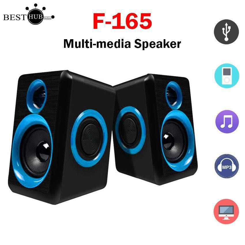 USB 2.0 Powered Multimedia FT-165 Speaker Volume Control Shouting Sound Solid Bass Desktop Table Speakers