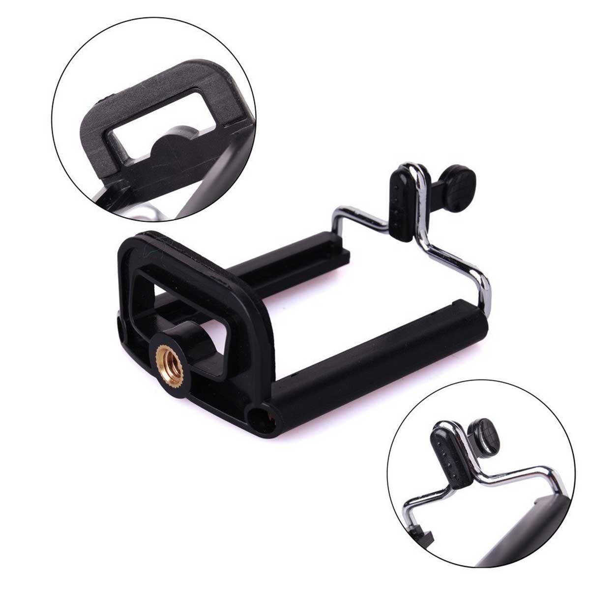 Universal 1/4 Screw Hole Mobile Phone Clip Bracket Holder for Tripod