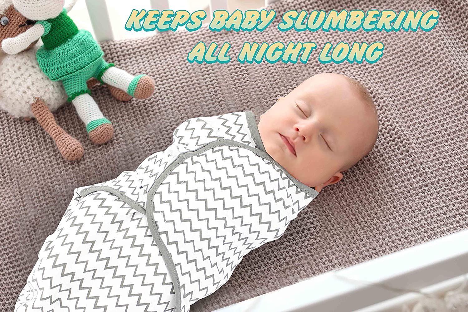 Pack of 2 Baby Swaddle wrap For Newborn Baby multicolor