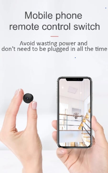 WiFi Mini Camera HD 1080p 2 Mega pixel Camera Lens Upto 128 GB Memory card supported Wireless Video Recorder Voice Recorder Security Monitoring Camera