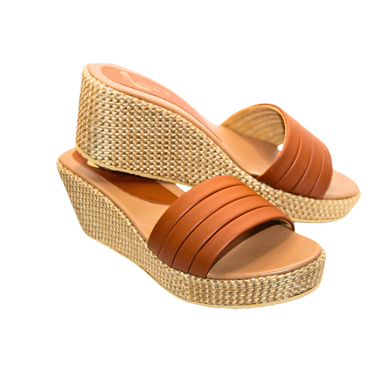 Brown wedge for women/casual and formal wear/comfortable slip ons
