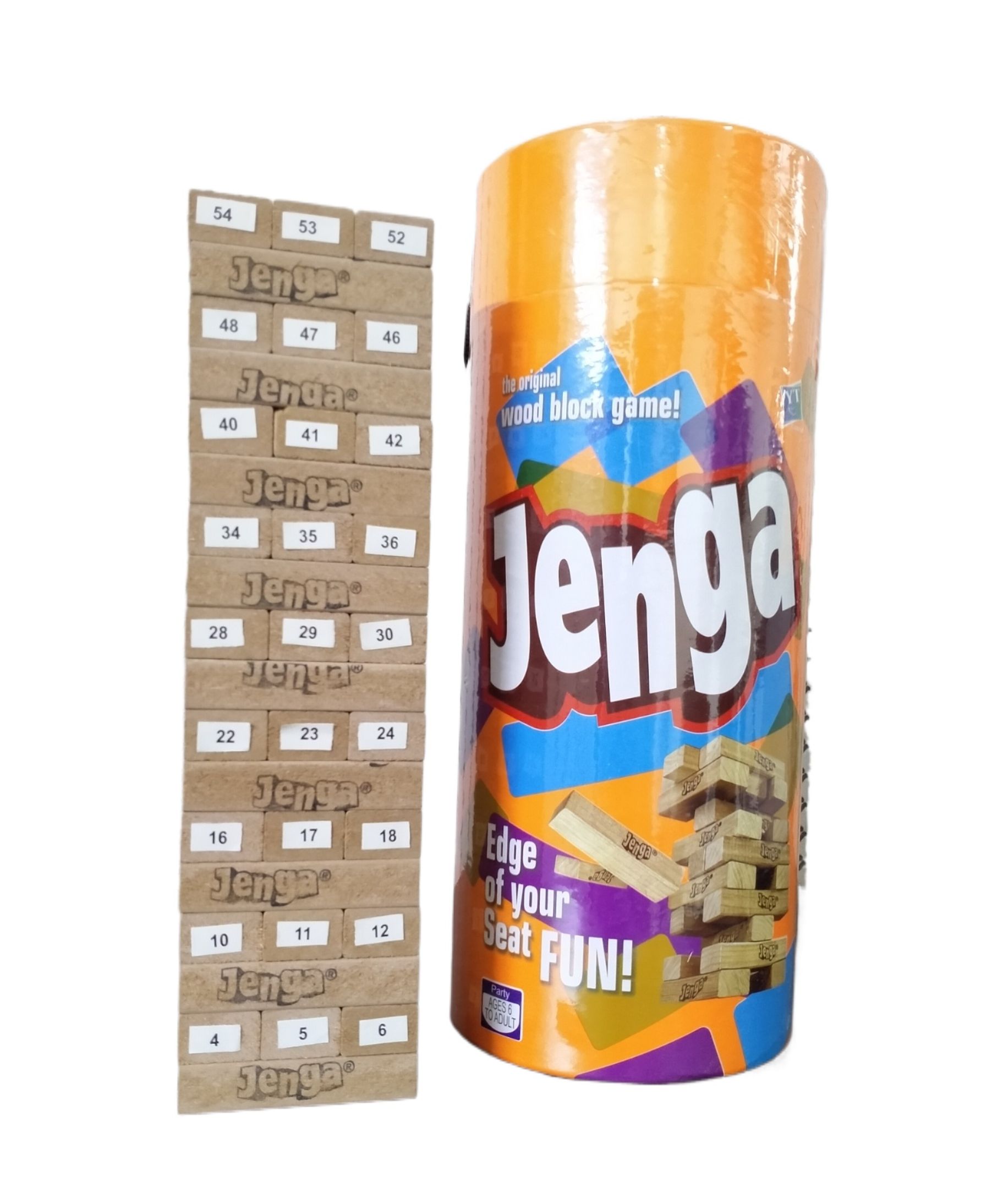 Hasbro Gaming Jenga Tower Wooden Blocks Game BIG 54 Pieces