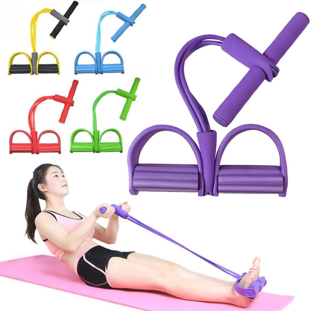 Multifunction Tension Rope Pedal Puller Legs Exerciser Yoga Rally Fitness Exercise Four Stretcher Pedal Leg Spring Rally