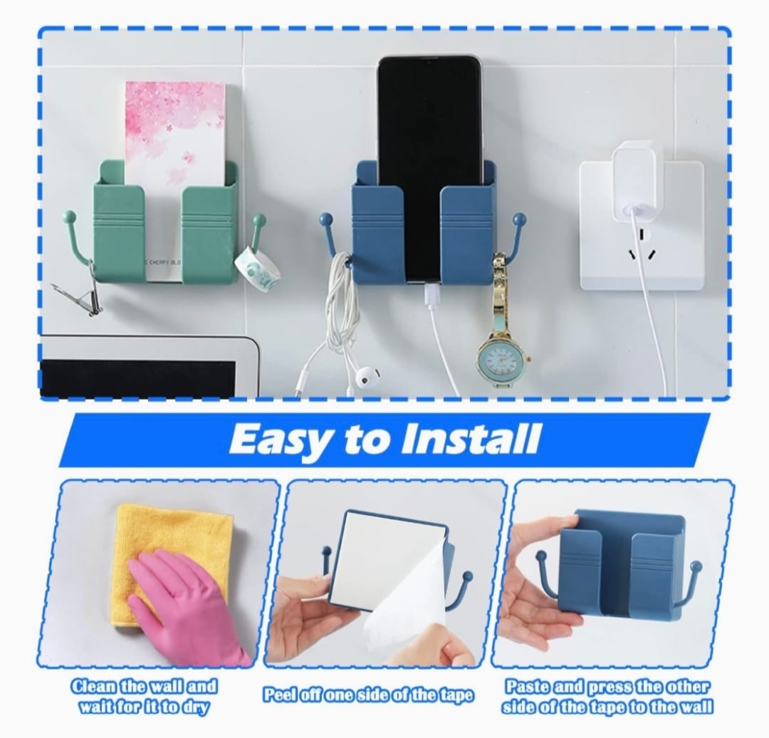 Mobile Holder for Wall, Mobile-Stand, Remote Holder Wall-Mount, Charging Stand, Phone Holder, Holder, Wall Mobile Holder