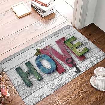 Large Multicolor Rock Printed Door Mat 18x28 Inches