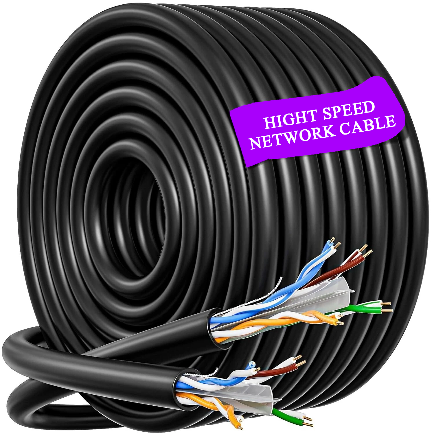 1M, 2M, 5M,10M,15M,20M,25M,30M, 35M, 40M, CAT6 RJ45 Ethernet Cables 8Pin Connector Ethernet Internet Network Cable Wire Line Blue Rj 45 Lan CAT6 Random Color Blue/Black