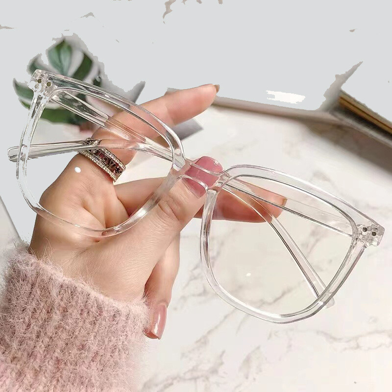 Original Transparent Square Frame Glasses for Men - Women Clear Lens Glasses Anti Blue Frame Spectacles For Men And Women random design random colour