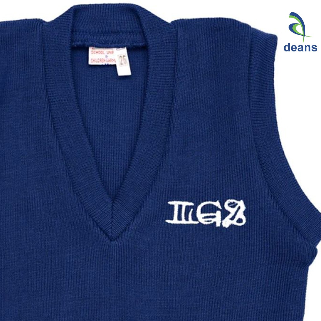 Premium Quality LGS Navy Blue Sleeveless Sweater by Deans | School Uniform Vest for Boys & Girls | Comfortable Warm & Durable V Neck Sweater for StudentsPremium Quality LGS Navy Blue Sleeveless Sweater by Deans—a perfect blend of style, warmth, and durabi