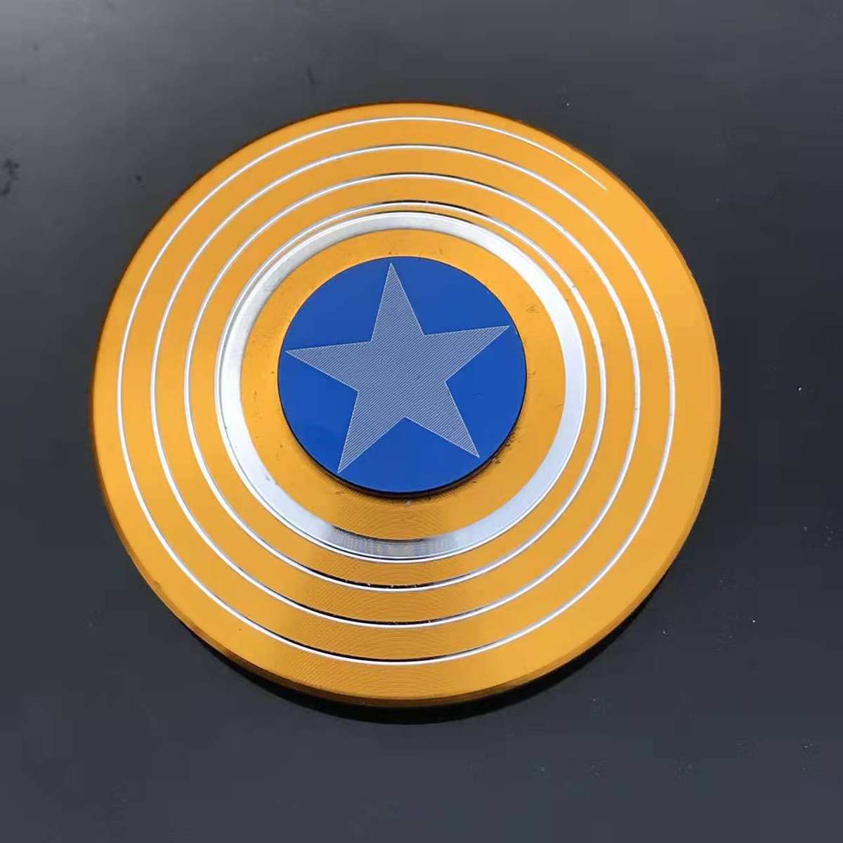 Random Character Marvel Fidget Spinner Vertigo Shield Stress Relief Toy Fidget American Captain Fingertip Gyro Shield Alloy Gyro Spinner Decompression Toy Fidget Spinner Hobbies For Adults- Red Captain America | Buy2Enjoy