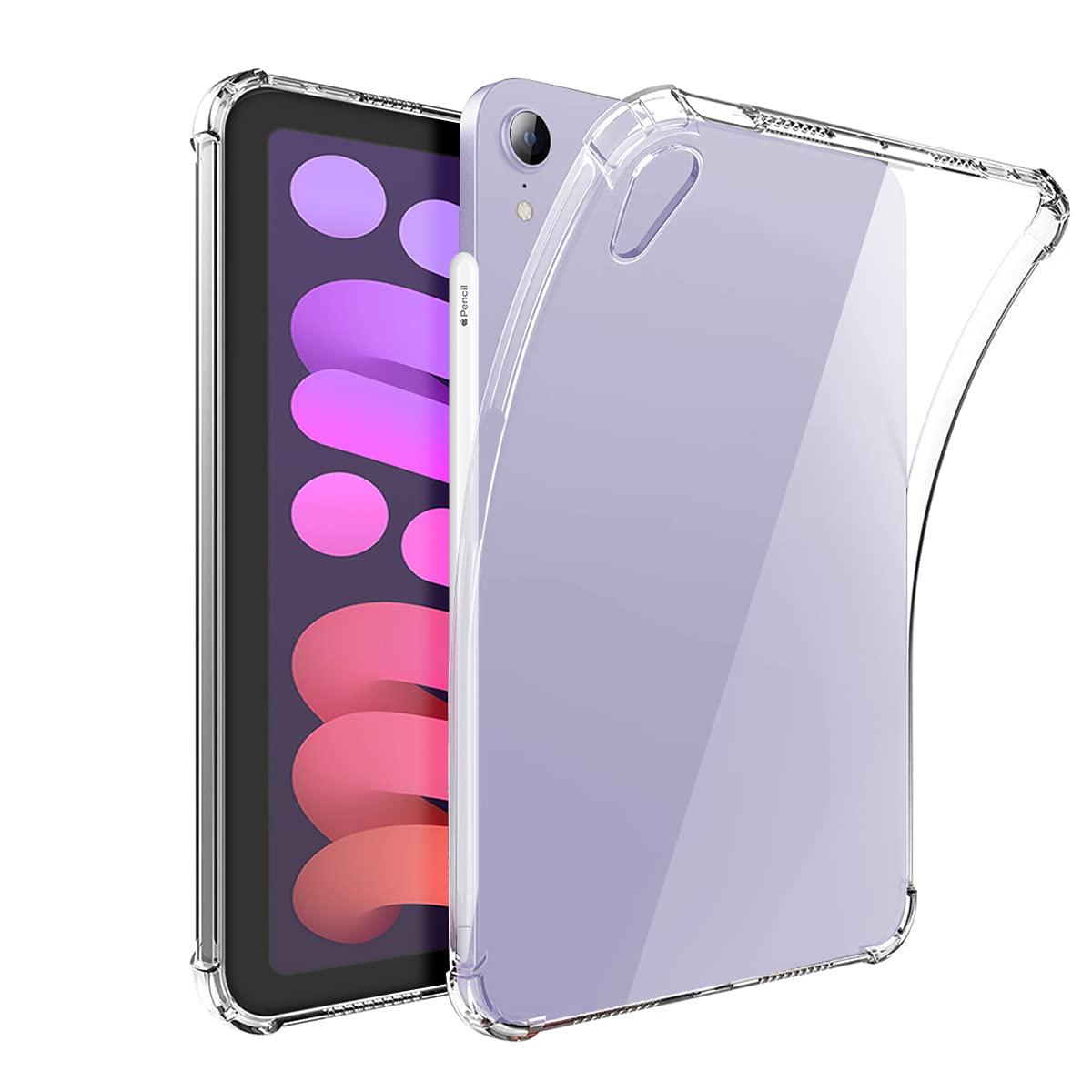 For Pad Mini 7/6/5/4/3/2/1/ Clear TPU Silicone Case Shock Proof Camera Protection With Four Side Corner AirBag Back Cover – Crystal Clear