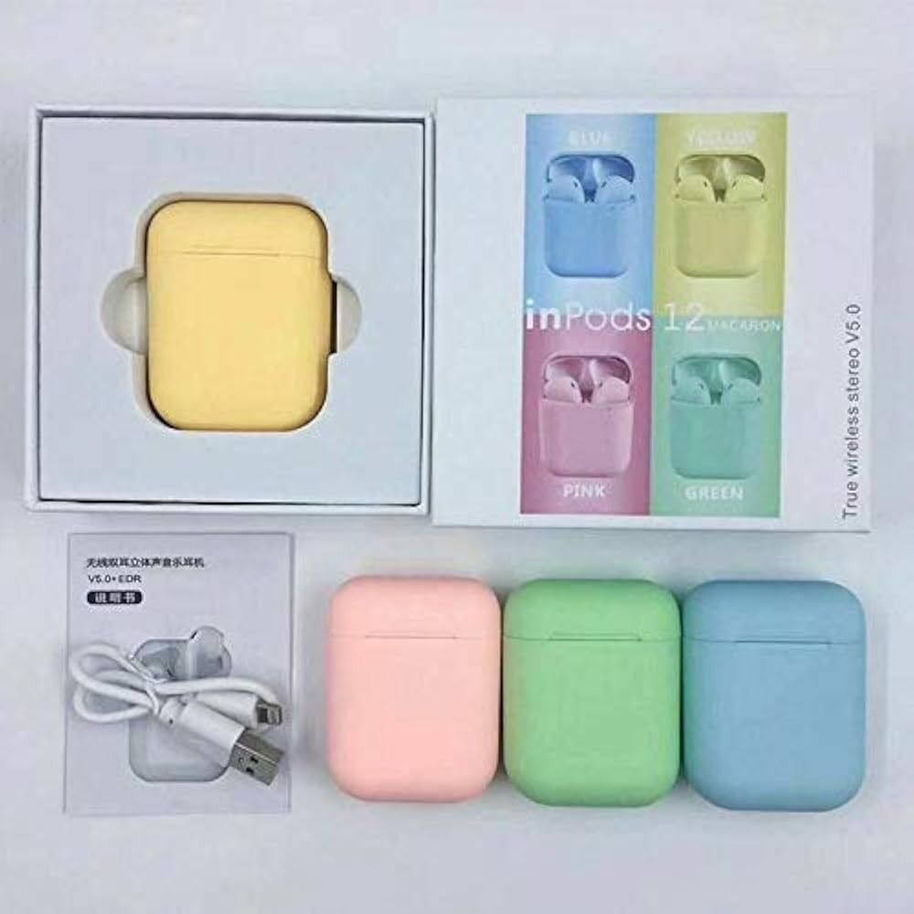 New TWS Earbuds Wireless Headphone i12 Bluetooth Earphone Stereo Headset with Microphone Android IOS Xiaomi Samsung ZF Tech price in Pakistan