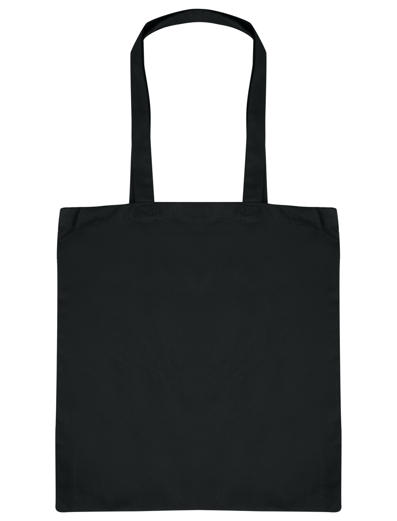 Vagile 100% COTTON SHOULDER CONTRAST TOTE SHOPPING BAGS COTTON (BLACK)