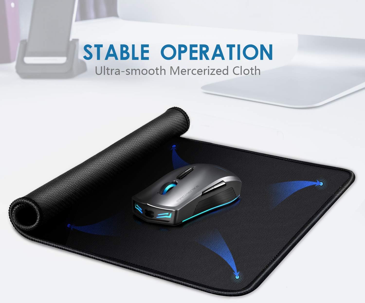 Gaming Wireless Mouse RGB With High Quality Mouse Pad - 7 Light Breathing RGB Mouse With All Sides Stitched Mousepad - USB Wired Gaming Mouse For PC & Laptop