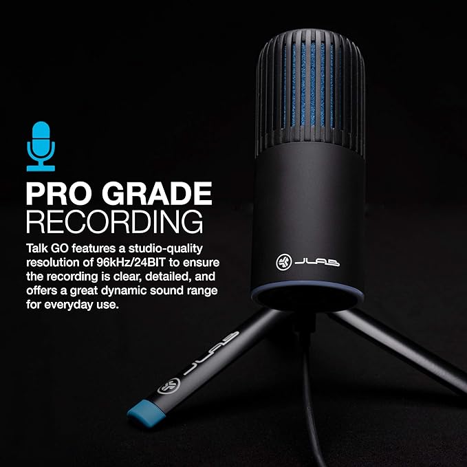 JLab Talk Go USB Microphone, USB-C Output, Cardioid or Omnidirectional ...