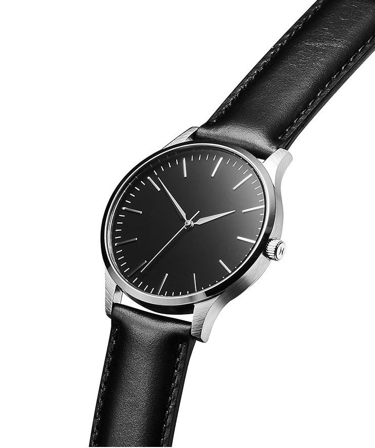 Business Watch Luxurious Casual Quartz Leather Lightly Embossed Leather Strap Mens Watch Suitable Gifts for Men