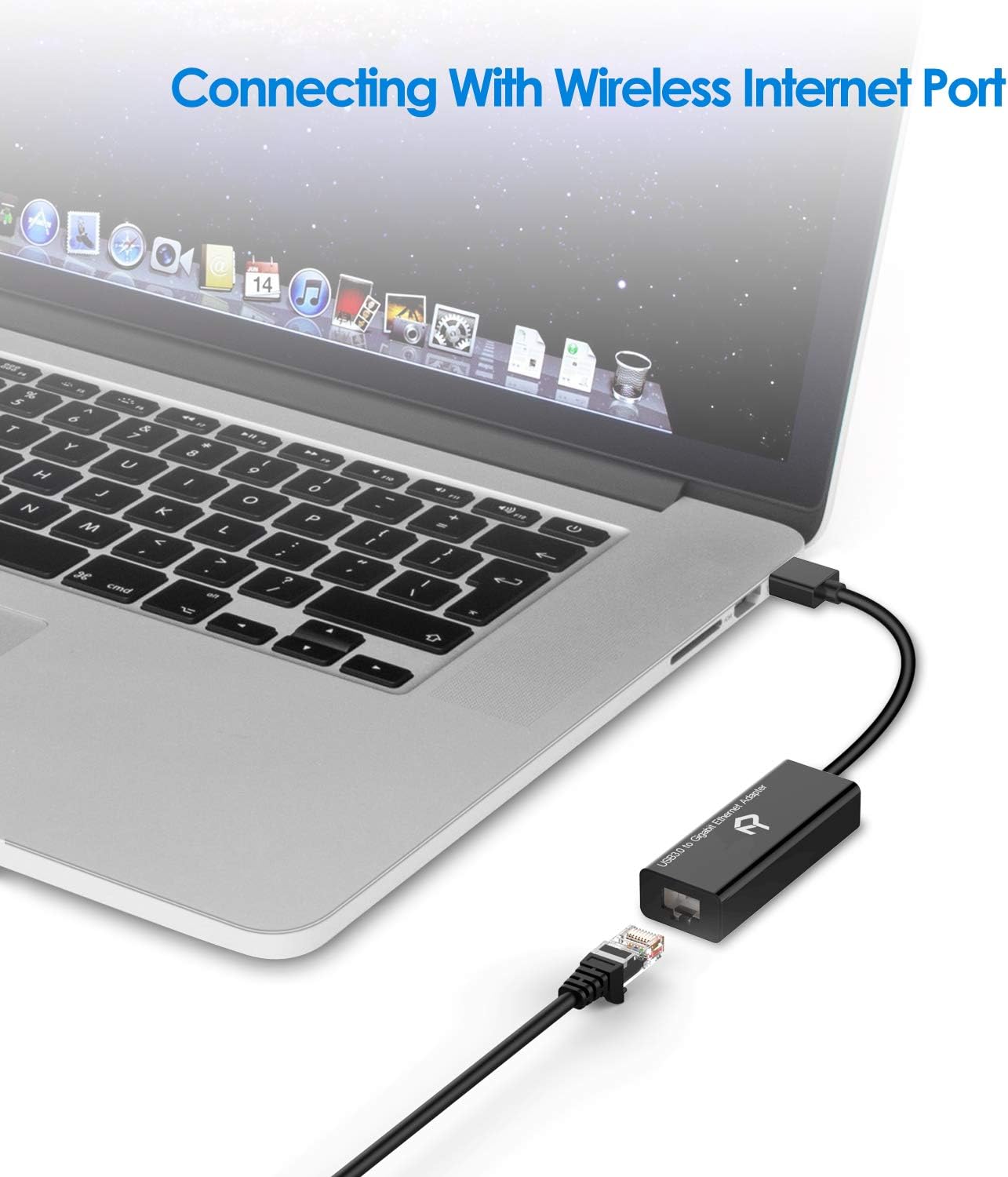 Ránkie USB Network Adapter, USB 3.0 to RJ45 Gigabit Ethernet Internet ...