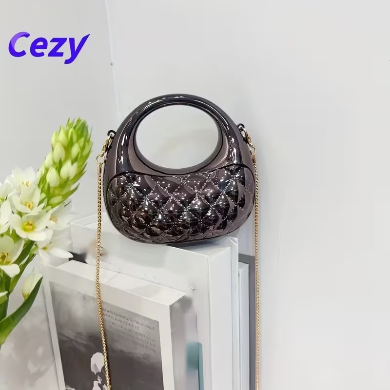 New Acrylic Moon Shaped Mini Clutch for Women | Luxury Evening Handbag | Eid Festival, Party, Wedding & Formal Fashion Purse