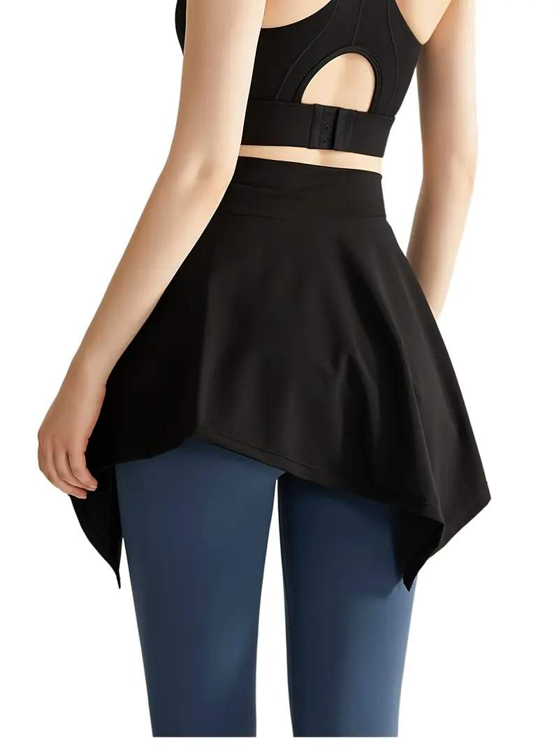 Women's High-Waisted Sports Skirt | Anti-See-Through, Quick-Dry, Stretchable Yoga and Dance Skirt Set | Fitness, Ballet, Gym Wear with Drawstring – Stylish Activewear Outfit