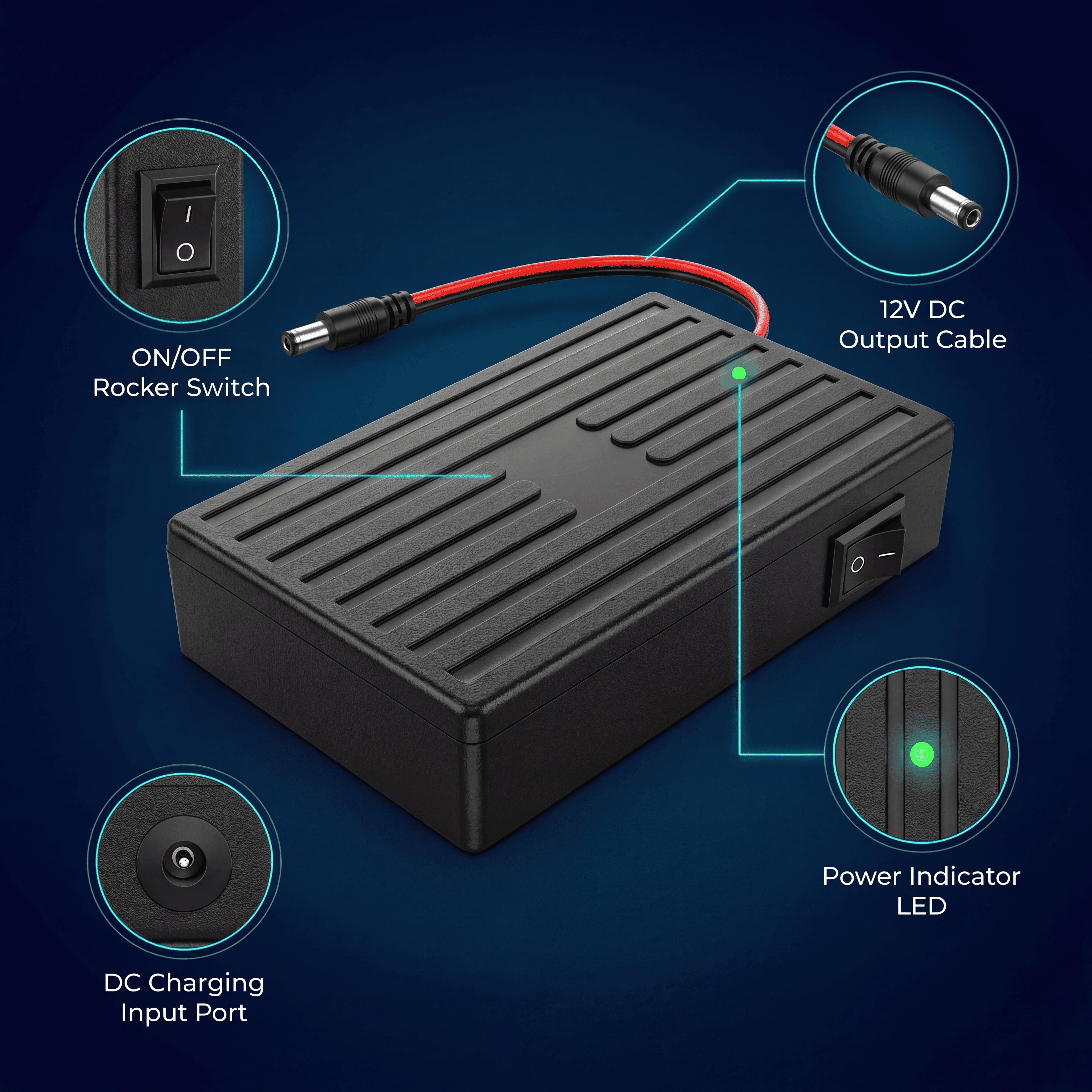 12V WiFi Router Mini UPS Power Bank with all PROTECTIONS+FREE CHARGER Backup Battery 12V Dual Output for TP-Link Tenda PTCL StormFiber  Huawei Fiber ONT Modem | 6-8 Hours Backup | Plug & Play Auto Charging | Fast Adapter | Internet Backup Power Supply