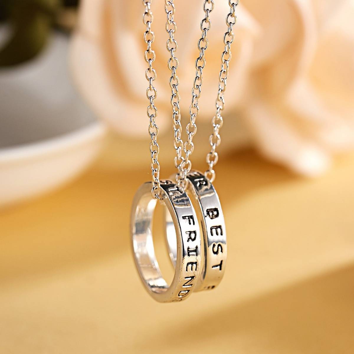 Friendship friends forever Couple 2020 hot sale jewellery simple dipped necklace set pendant friendship top chain party gift