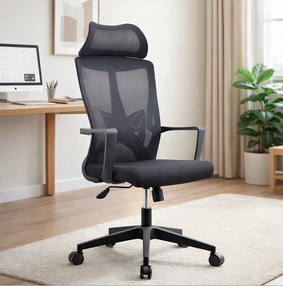 Gaming Imported Chair Ergonomic Design  Adjustable Mesh Back Computer Chair  High Back Reclining Chair with Headrest & Lock