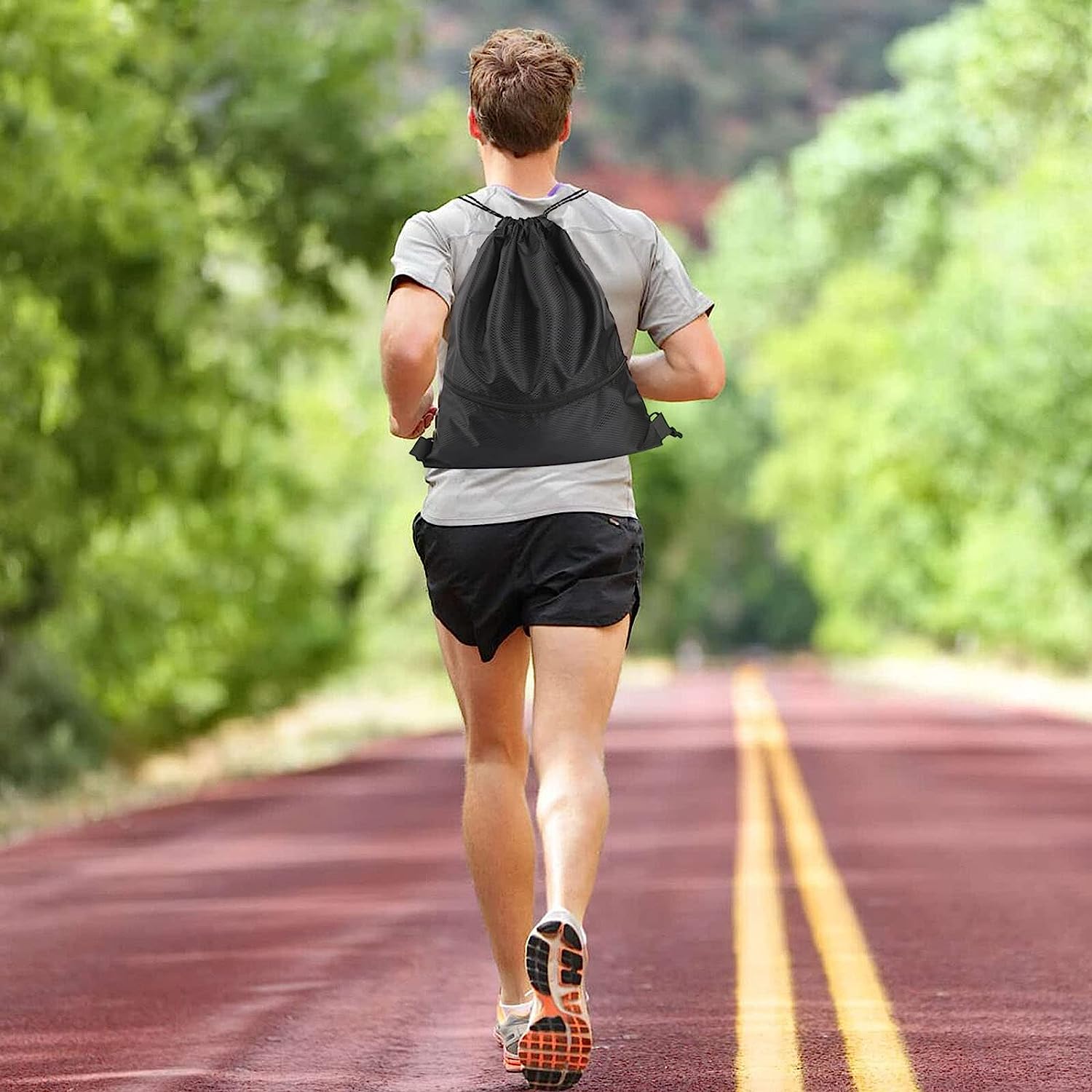Parachute Waterproof Foldable Gym Bag Fitness Backpack Drawstring Shop Pocket Hiking Camping Beach Swimming Men Women Sports Bags