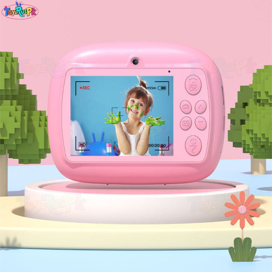 Smart Digital Dual Lens Instant Print Camera for Kids | 1080P Video Recorder & Selfie Camera with Thermal Printer | 2.4" IPS Screen | Mini Portable Camera with Games | Birthday Gift for Girls & Boys | Children’s Digital Camera Toy | ToyzRusPk