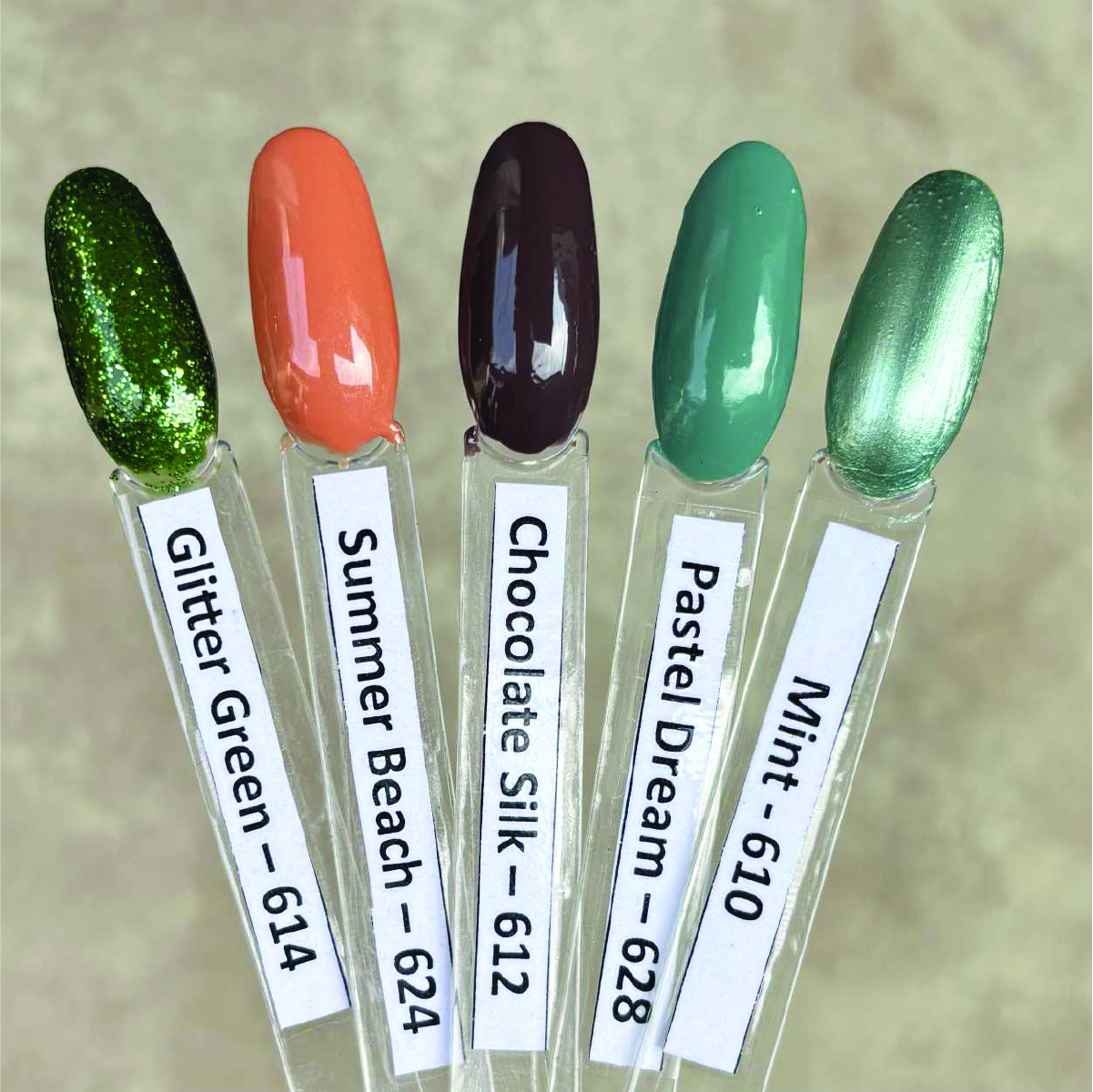 Swiss Miss Silk Lacquer Nail Polish Glitter Green (614)