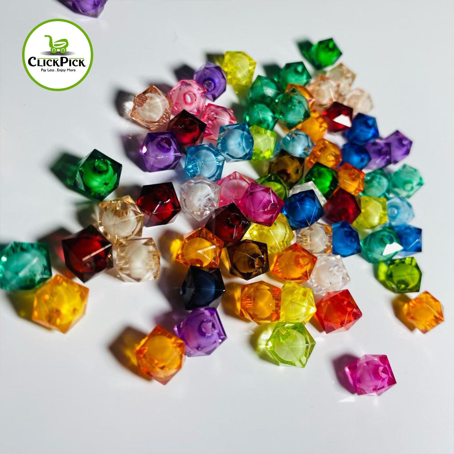Multi Crystal beads (washable) for Jewelry Bracelets and Clothing 8MM