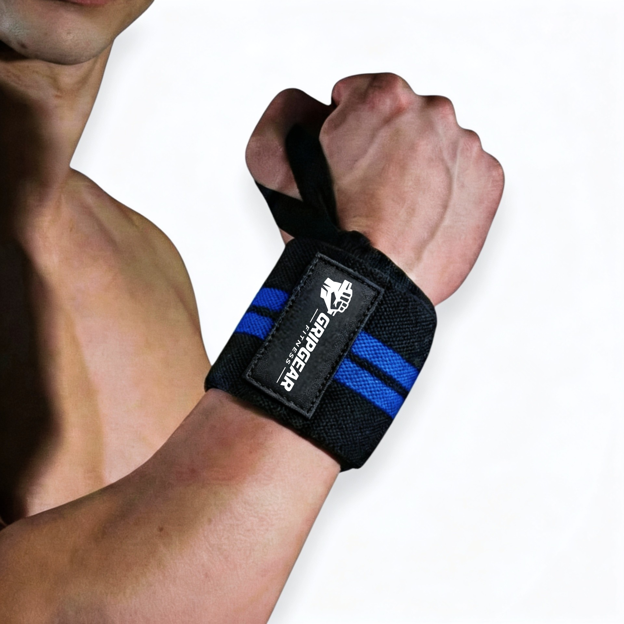 Wrist Wraps for gym, Pair of Wrist Strap for Weightlifting, Powerlifting & Workout Training | Adjustable Heavy Duty Wrist Band for Gym Fitness, Bodybuilding, CrossFit, Exercise | Strong Grip Wrist Support Wrap for Men & Women