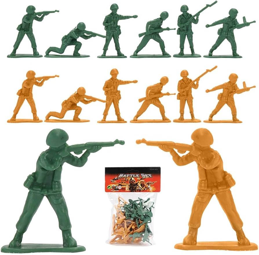 Military Force Army Soldier Toy Set - War Man Action Figure Toys Set For Kids Boys Girls - Fighting Soldiers