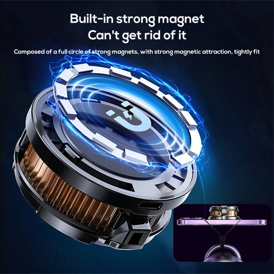MEMO  CX07 Mobile Phone Cooler Magnetic Cooling Fan Case Radiator For PUBG Gaming Back Clip Cool Heat Sink For Smartphones