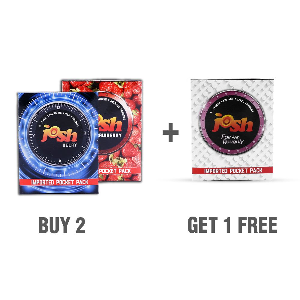 Buy Strawberry & Delay Condoms – Get 1 Fair & Roughly FREE | Exciting Pleasure Pack