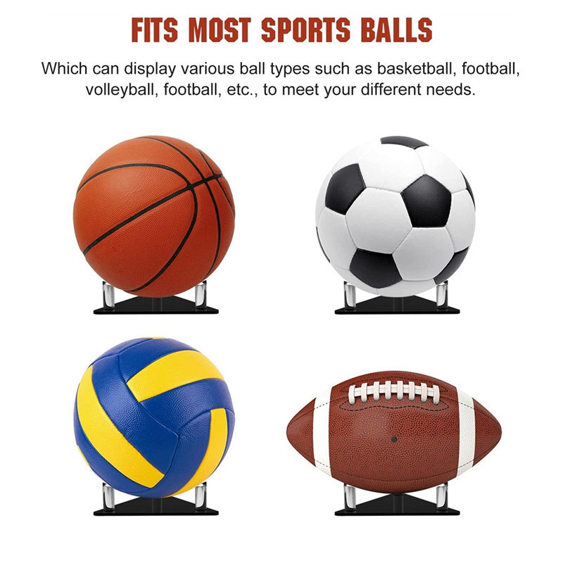 1pc Acrylic Sports Ball Rack Display Holder Equipment For Basketball