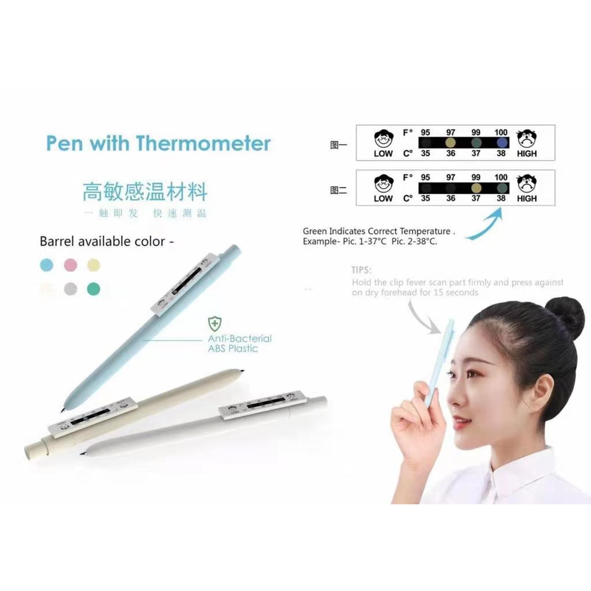 Pen with Thermometer Anti Bacterial - Check Your Body Temperature