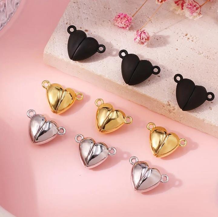 12MM Heart Shaped Magnetic Heart Charm for Couple Jewelry Making Bracelet Necklace Pendants for DIY Craft