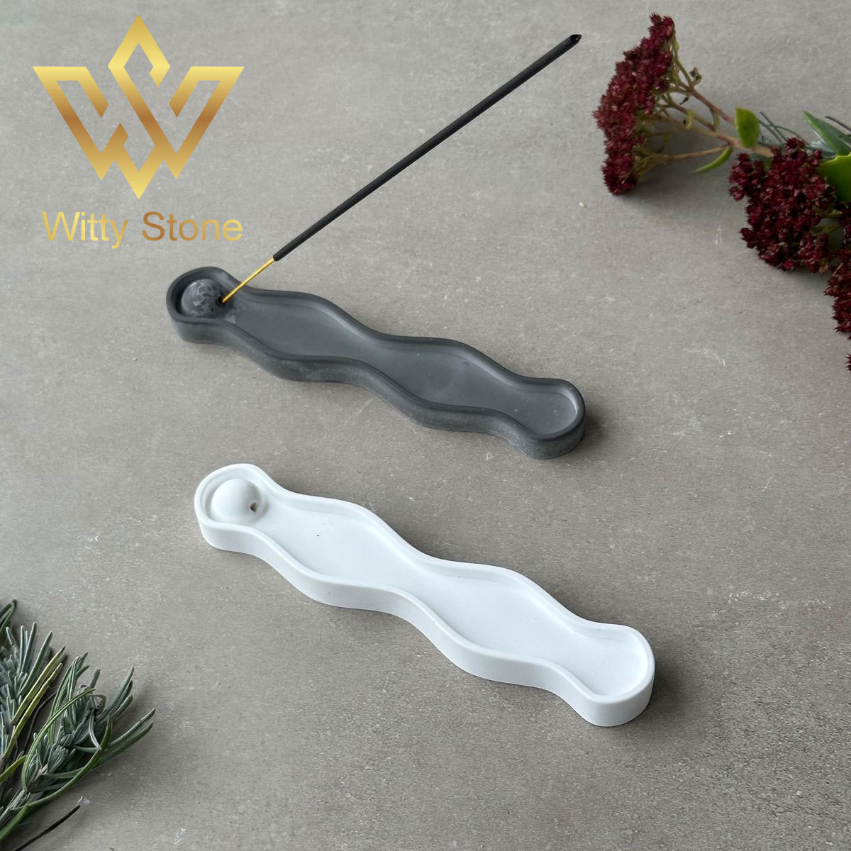 Wave Incense Plate Zen Style Incense Holder Candle Stand Table Decoration Shelf Decor Home Decorative ideas | Witty Stone
