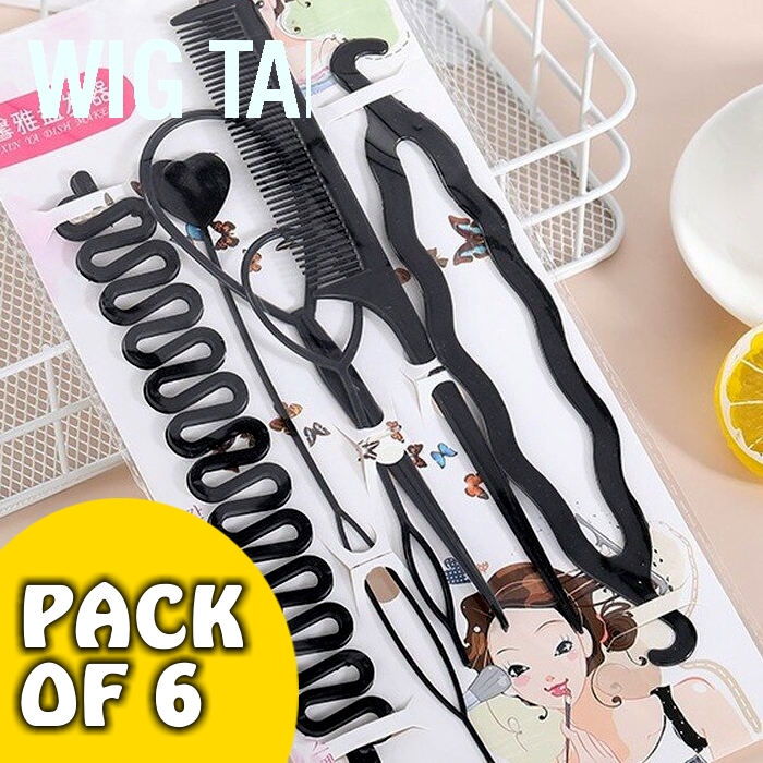 Get Creative with Your Hair Styling with 6-Piece Black Braider Hair Twister Headbands Set Health & Beauty / Hair Care / Hair Care Accessories / Hair Brushes & Combs