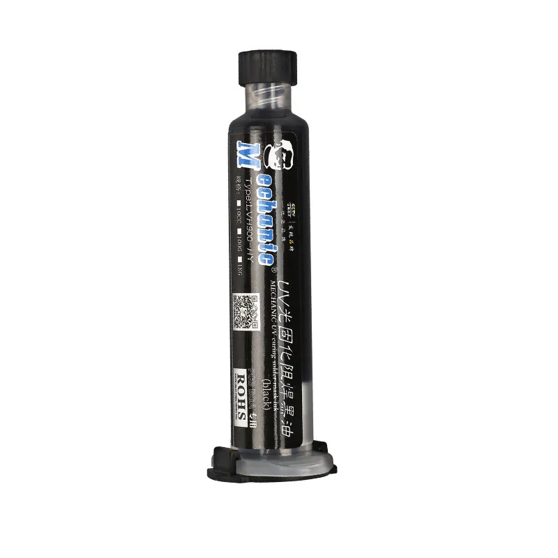 MECHANIC Black UV Curable Solder Mask Ink For PCB Circuit Board Protect Soldering Paste Flux Oil