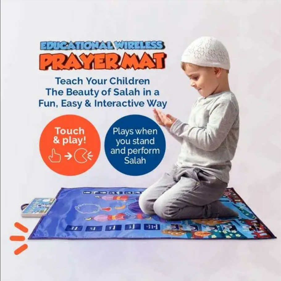 Educational Prayer Mat for Kids with Sound for Kids Learning - Electronic Jay Namaz with Complete Namaz | Interactive Educational Prayer Mat for Kids with Sound - Electronic Jay Namaz | Learn Salah with Voice & Lights for Boys and Girls
