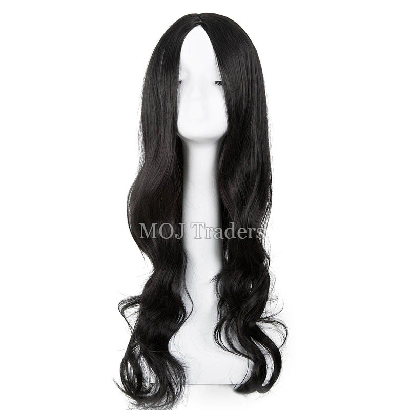 Washable Natural Black Hair Extension For Girls Full Head With Adjustable Cap