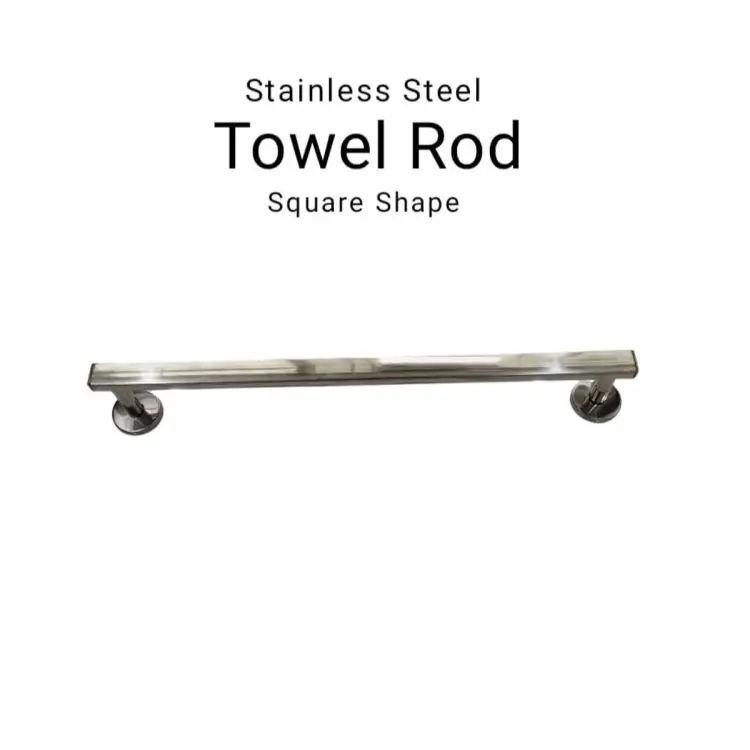 Stainless Steel Towel Rod Towel Holder Wall Mounted Bathrom Towel Bar Hotel  Style High Quality With Screws