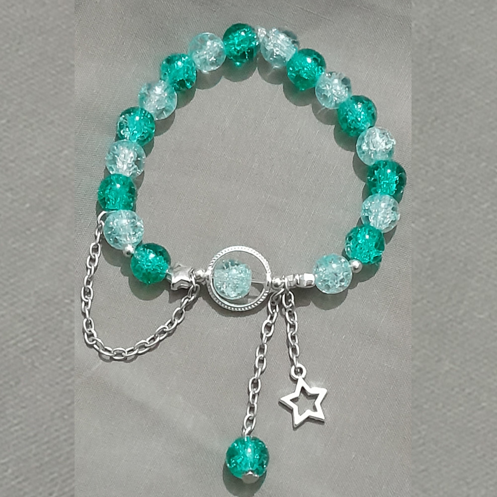 Princess Star Charm Bracelet – Fashion Jewelry for Kids & Teens, Dress-Up & Pretend Play, Adjustable Beaded Wristband