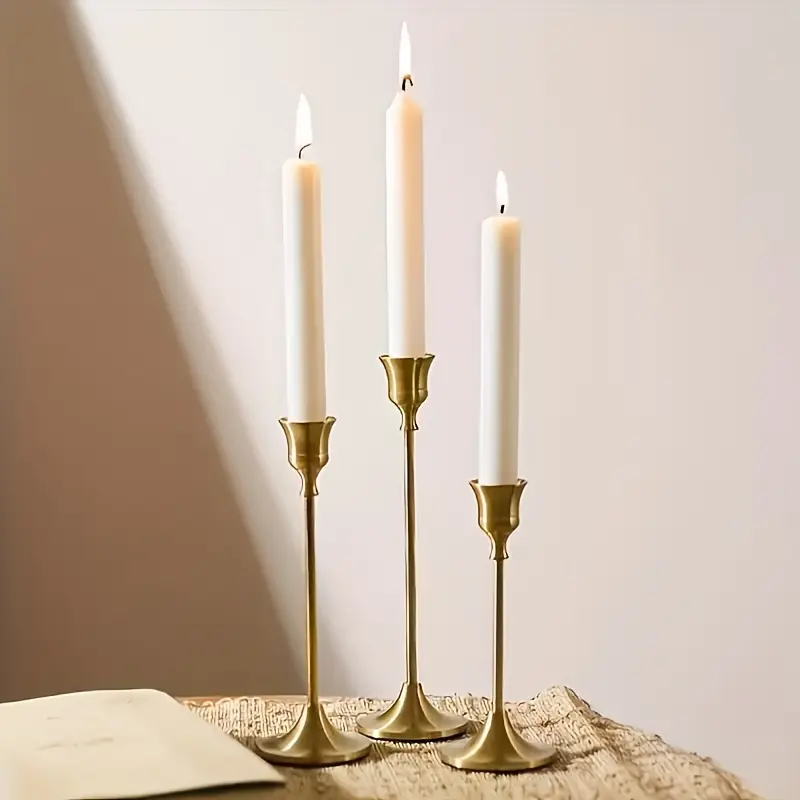 Vintage Design 3-Piece Candle Holder Set