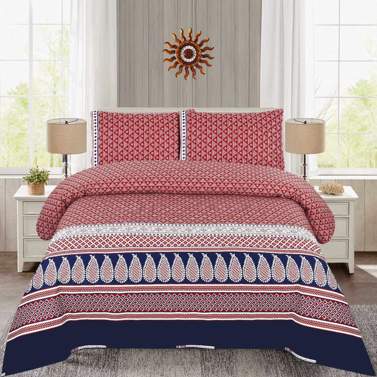 Bedsheet King Size Printed Double Bedsheets Daraz.pk