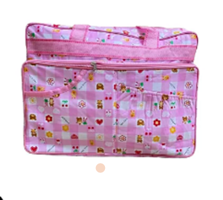 Diaper Bag for Moms & Dads | Premium Quilted Teddy Bear Embroidered Baby Travel Tote | Multi-Functional Nappy Organizer with Bottle Pockets & Storage Compartments