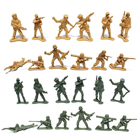 50/100 Pcs - Mini Army Soldier Toy Set - Military Force Action Figure Toys For Kids Boys and Girls