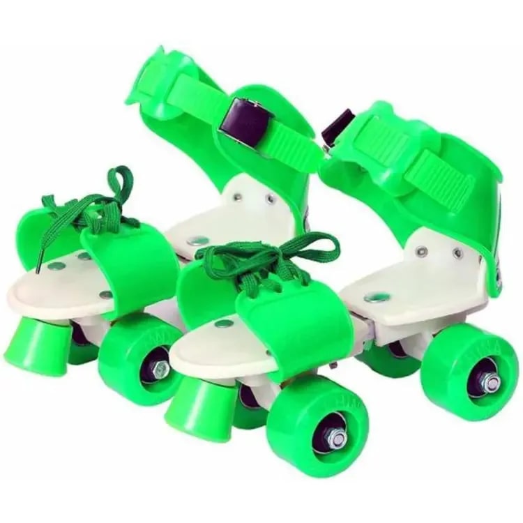 Adjustable Quad Speed Roller Skates Double Row Wheel Shoes - (Multicolurs)