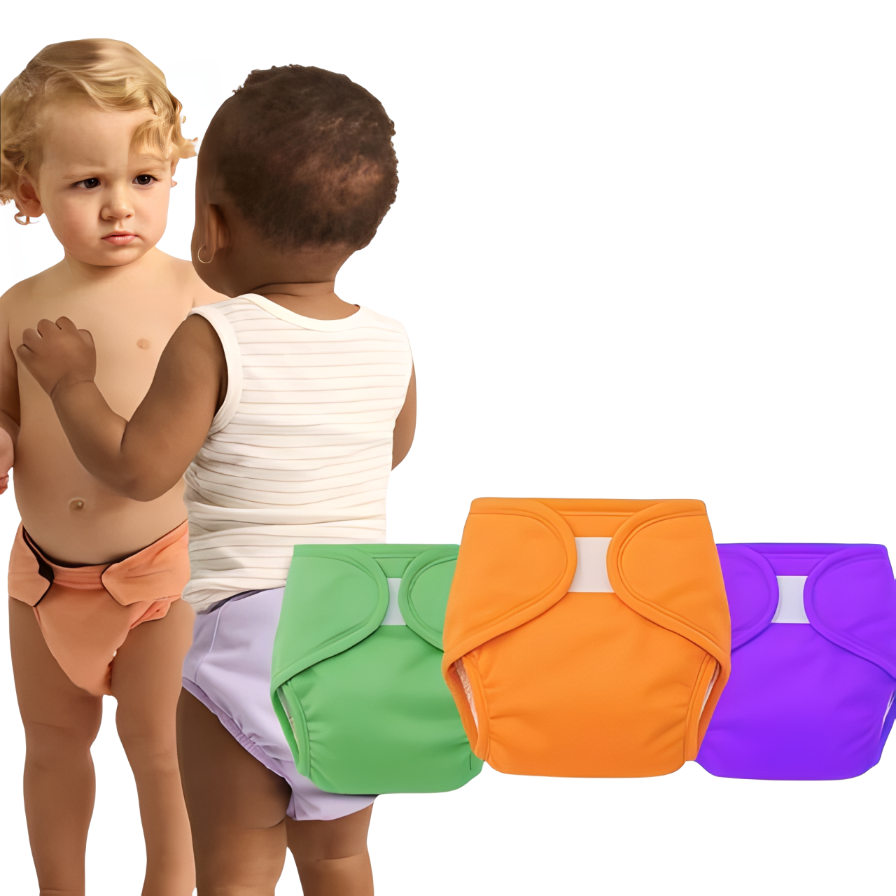 1 Pcs Kids Reusable Comfy Diaper Baby Washable 6 Layers Baby Cloth Diaper Reusable Cotton Elastic Waist Cloth Diapers Baby Nappy